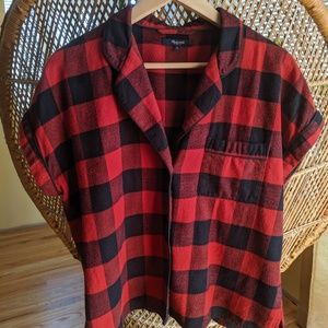 Plaid Madewell Short sleeve Button Shirt